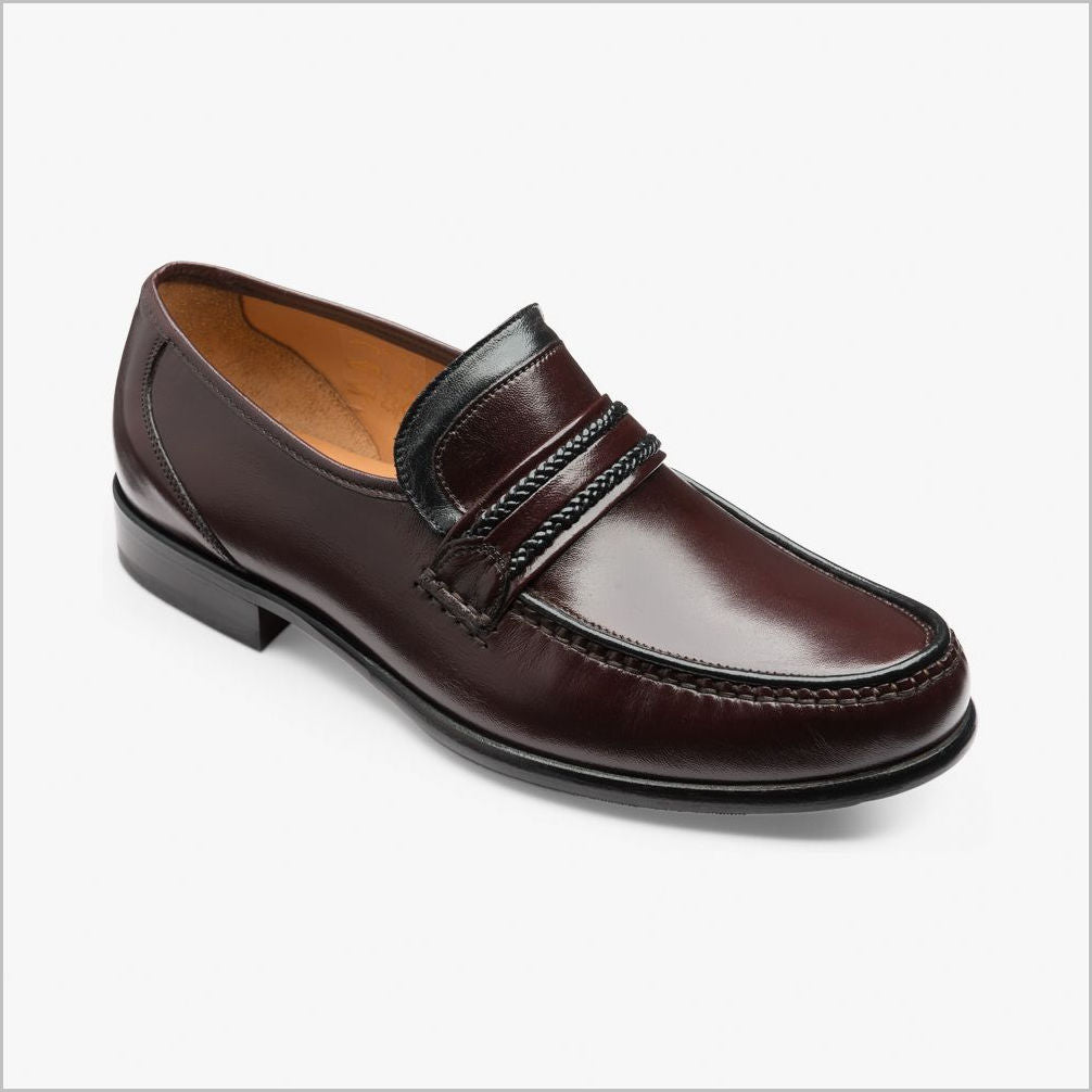 Loake Rome Burgundy Nappa Leather Moccasin* | cwmenswear