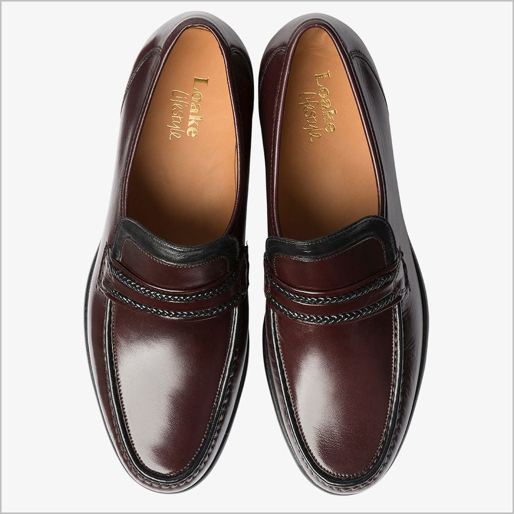 Loake Rome Burgundy Nappa Leather Moccasin* | cwmenswear