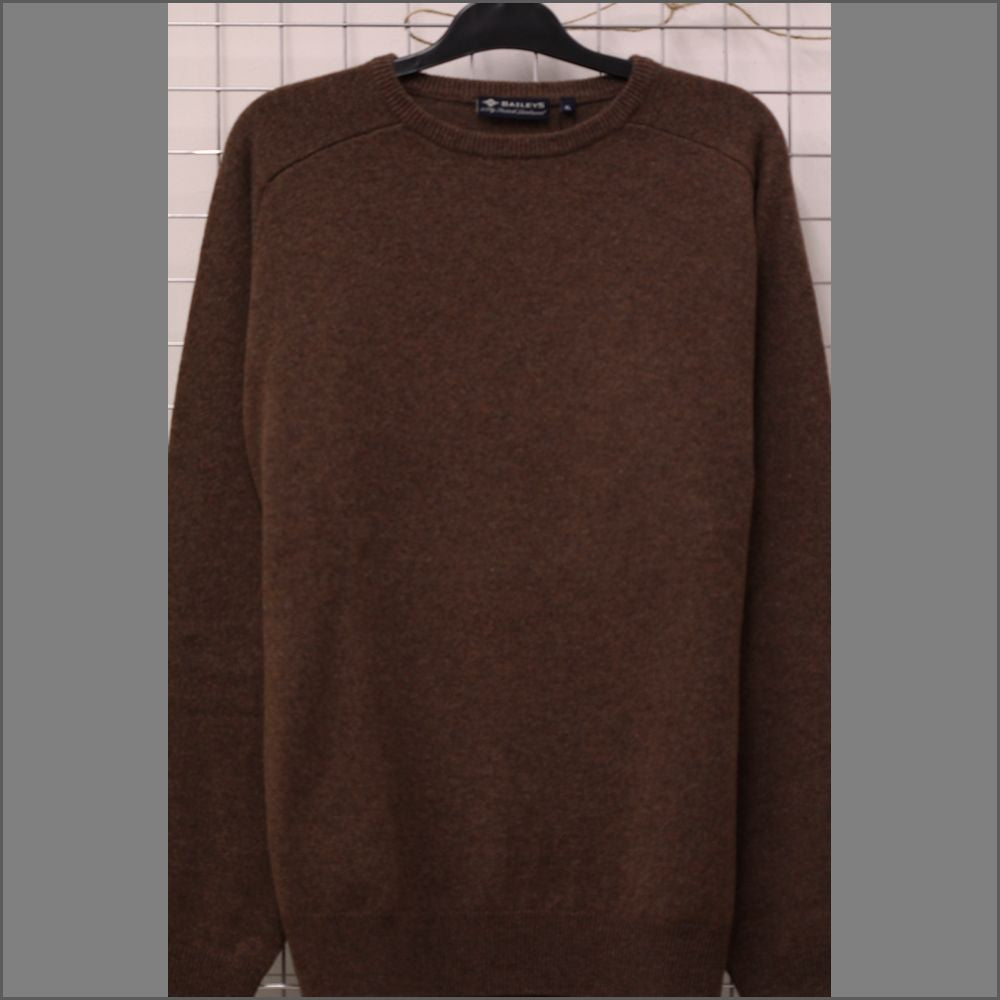 Baileys Lambswool Brown Crew Neck^