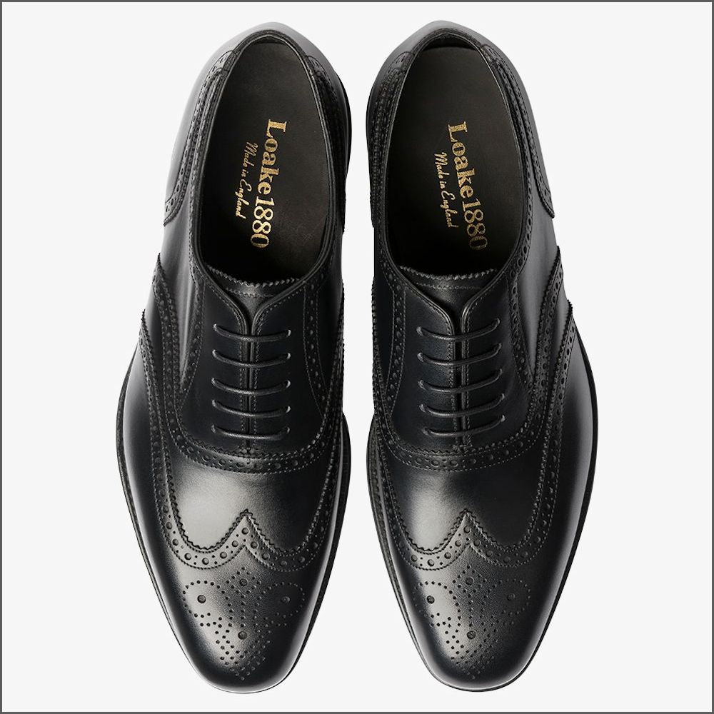 Loake Buckingham Black Quality Brogue 