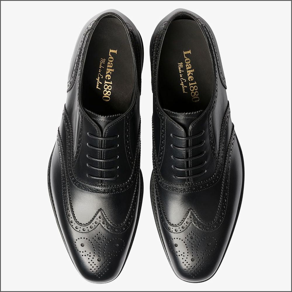 Loake Buckingham Black Quality Brogue- | cwmenswear