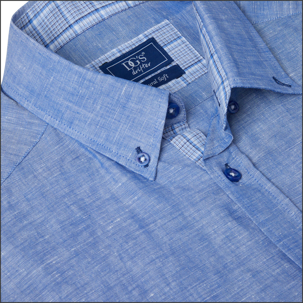 Dg's Blue Woven SS Shirt-