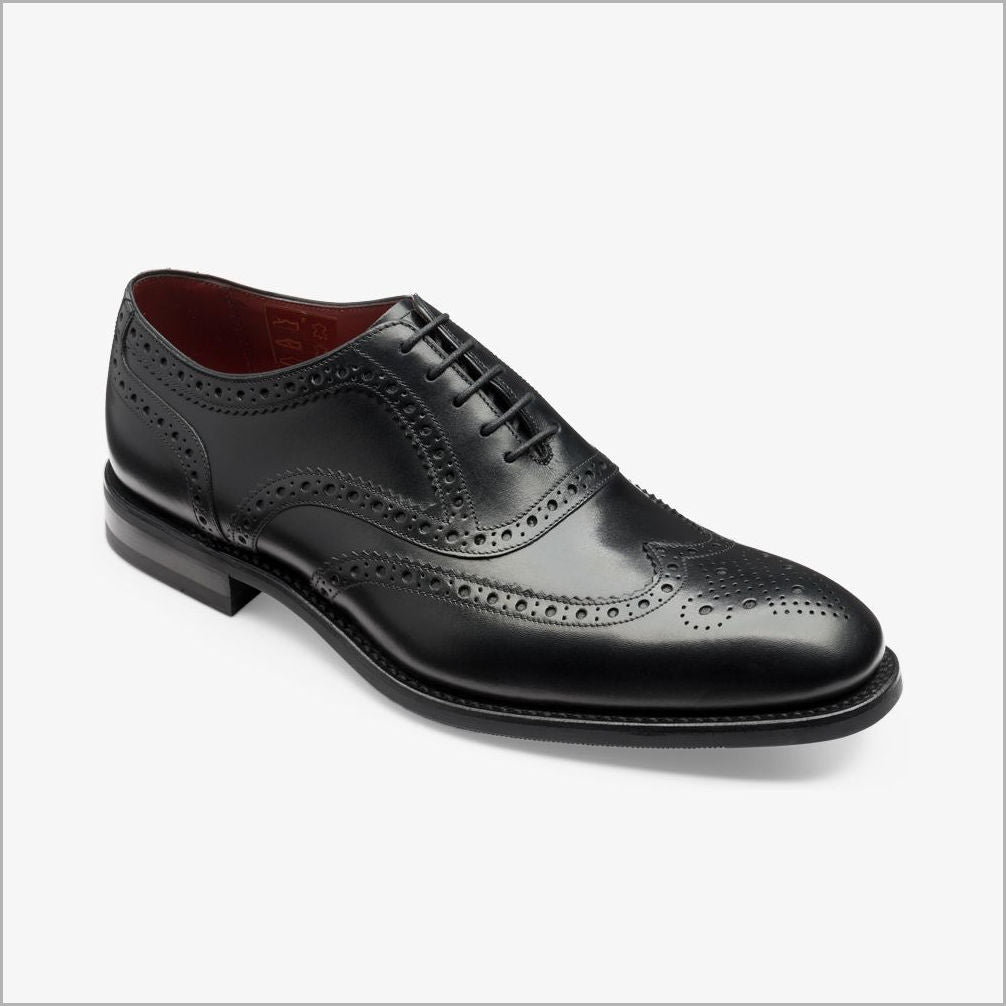 Loake Kerridge Black Oxford Brogue Shoe*