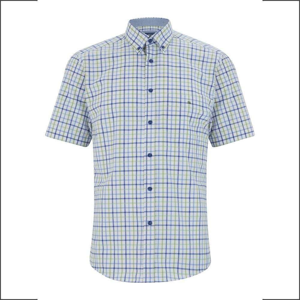 Dg's Green & Blue Check Short Sleeve-