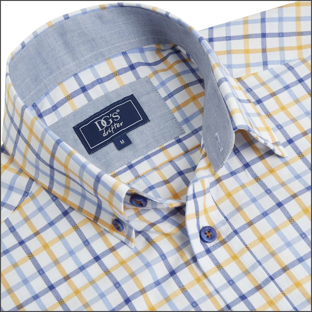 Dg's Yellow Blue Check Short Sleeve-