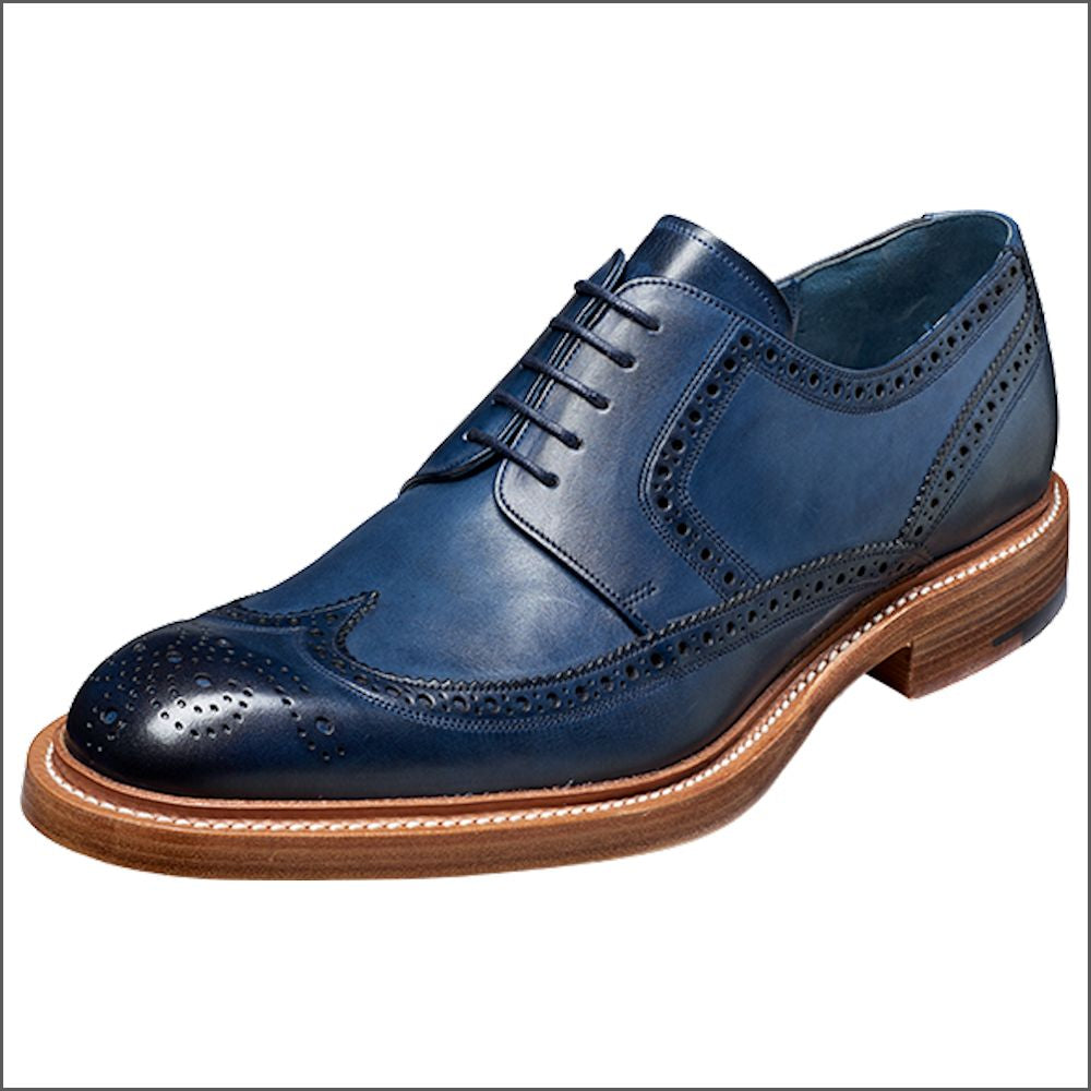 Barker Bailey Navy Hand Painted Derby Wingtip Brogue/