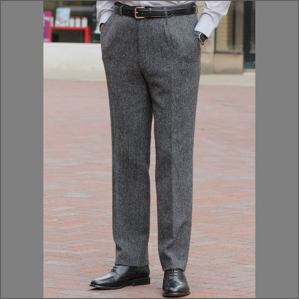 Harris Tweed Grey Herringbone 3pic Suit. | cwmenswear