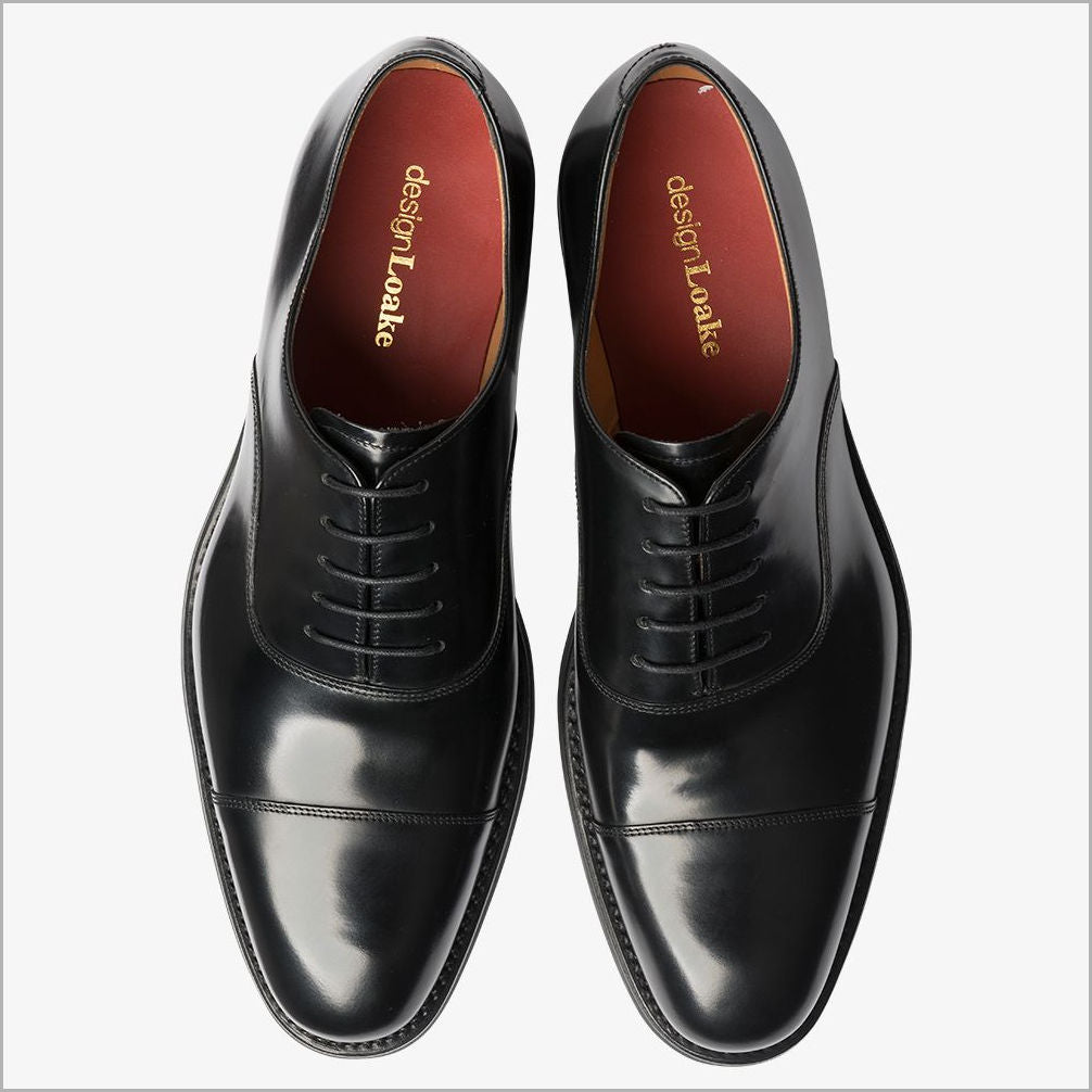 Loake Finsbury Black Oxford Shoe 