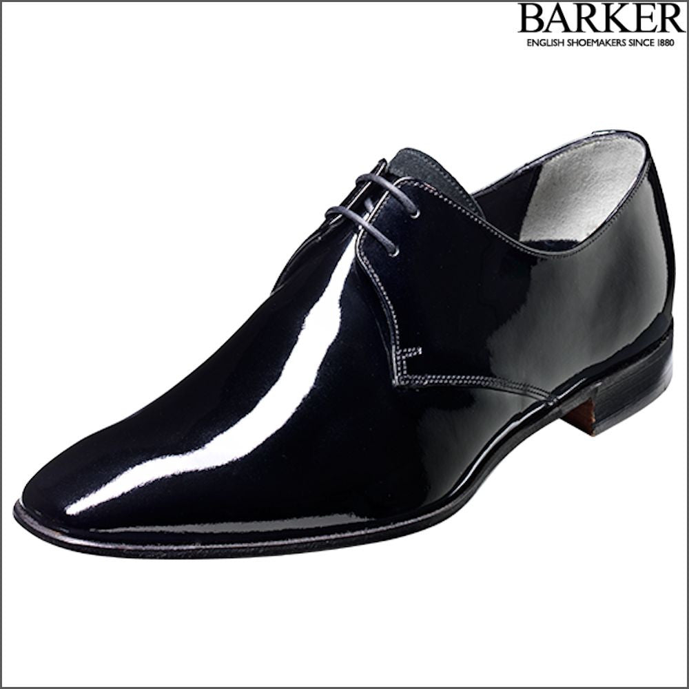 Barker Goldington Black Patent/Suede Derby/