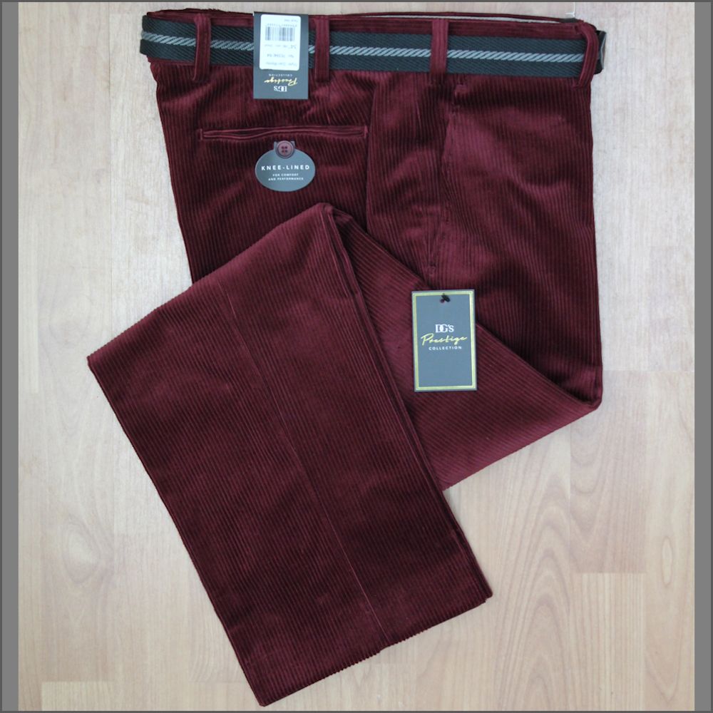 Dg's San Remo Wine Cotton Corduroy Trouser>>