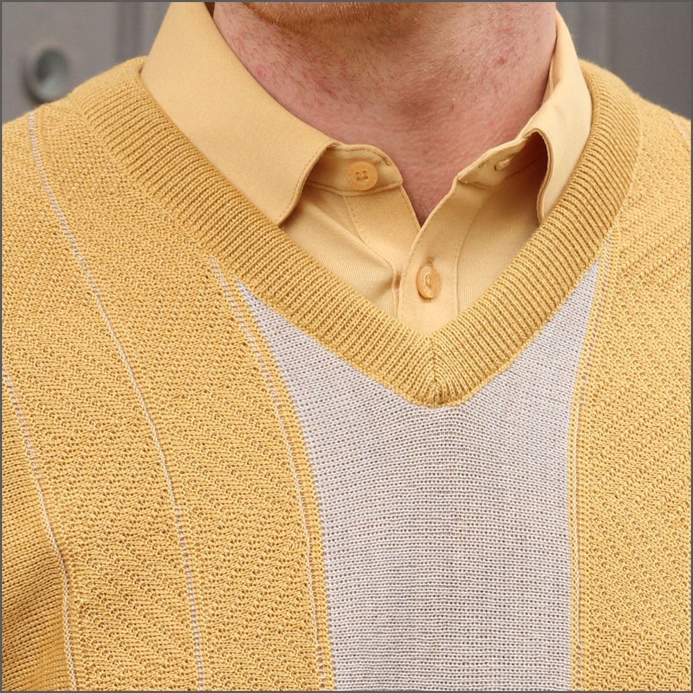 Gabicci M01 Cheddar V Neck<>