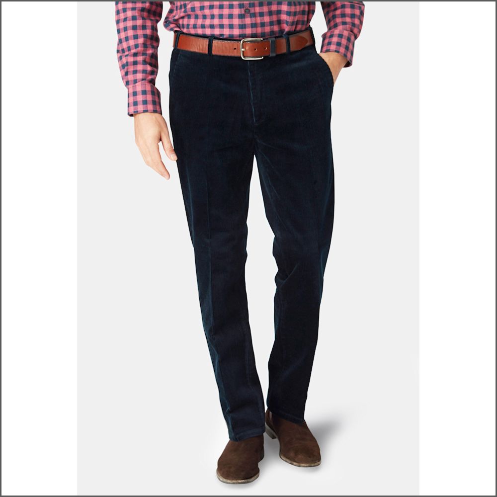 Brook Taverner Ellroy Navy Cord Trouser/