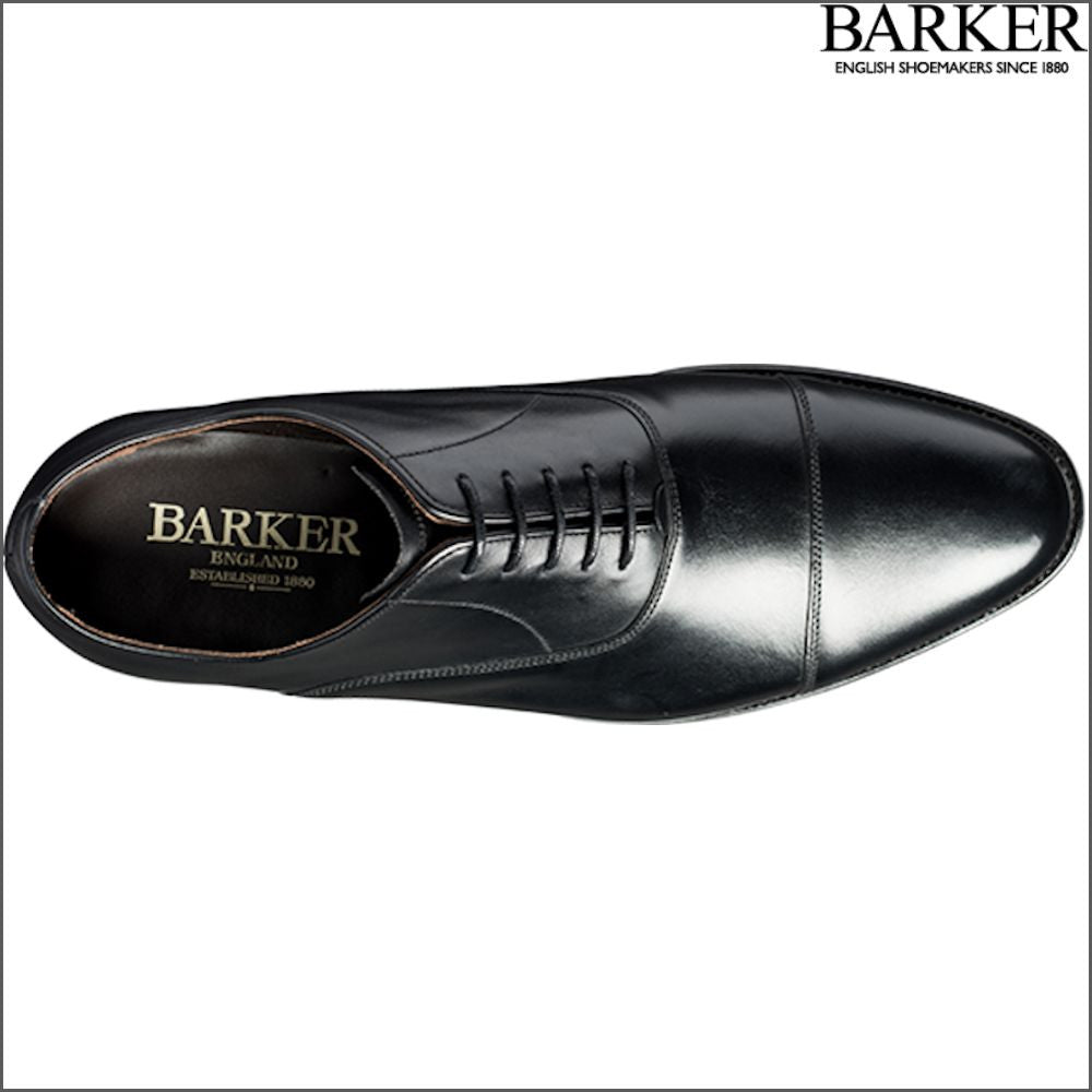 Barker Duxford Black Calf Oxford Toe 