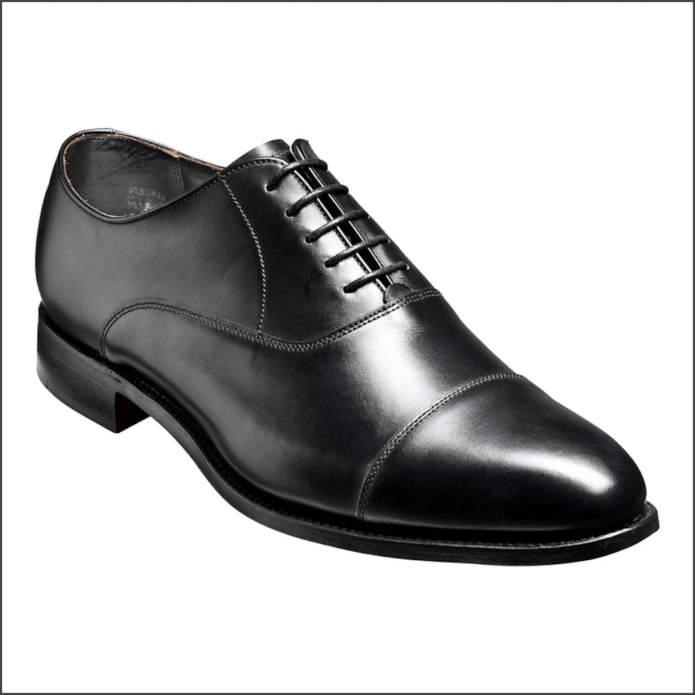 Barker Duxford Black Calf Oxford Toe Cap/