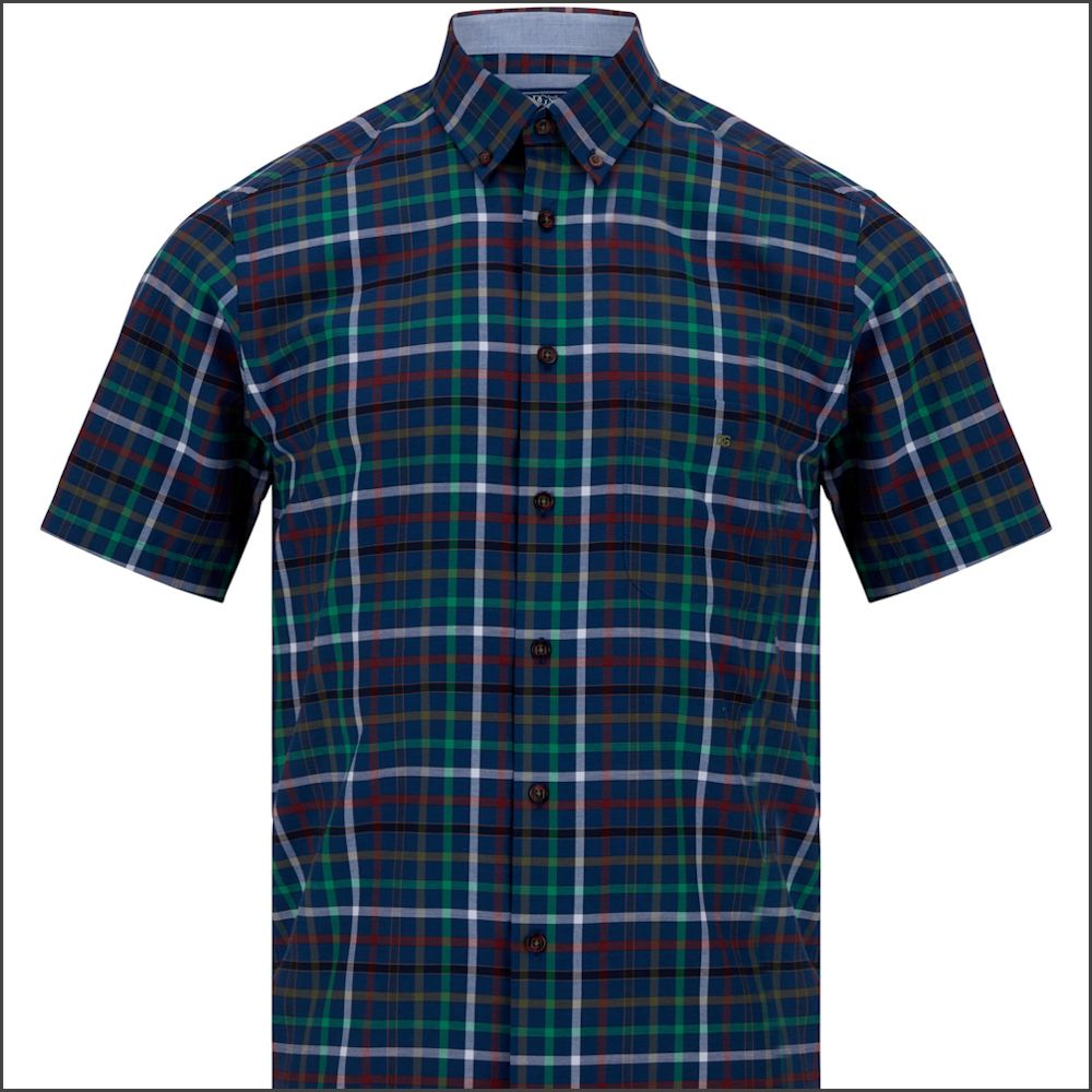 Dg's Blue Multi Check Short Sleeve-