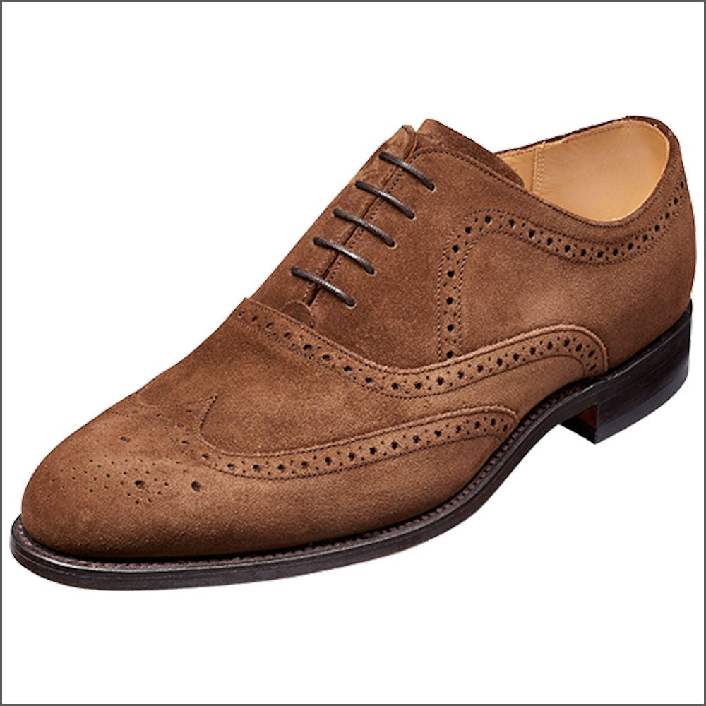 Barker Hampstead Castagnia Suede Wingtip Brogue/