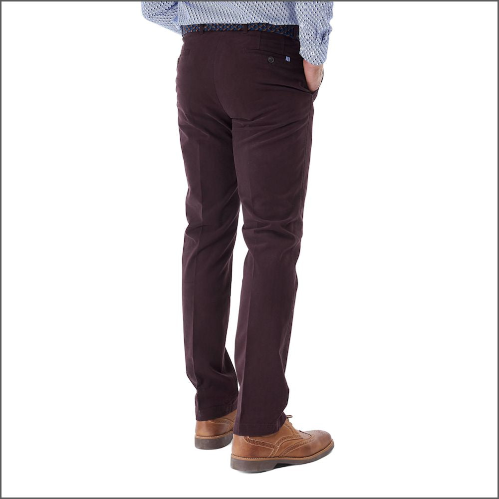 Gurteen Longford Winter Grape Stretch Cotton Chino+ | cwmenswear