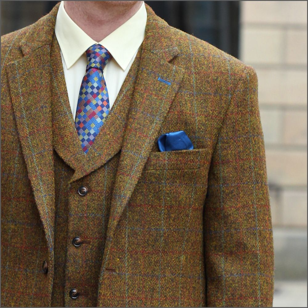 Harris Tweed Rust Check Jacket. | cwmenswear
