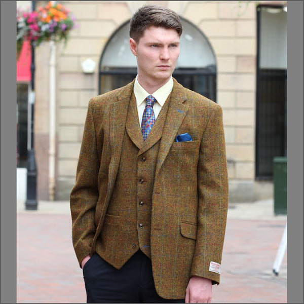 Harris Tweed Rust Check Jacket. | cwmenswear