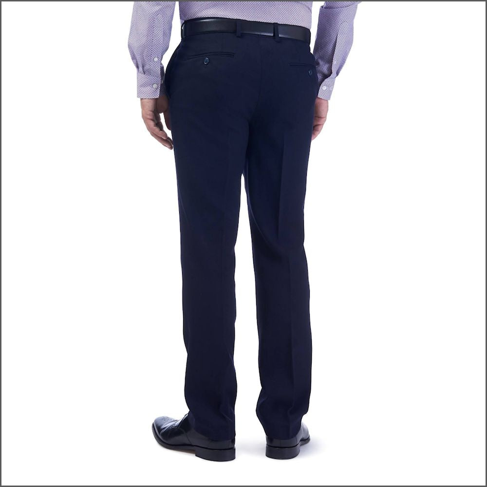 Fleet Half Lined Wool Navy Trouser Trouser+