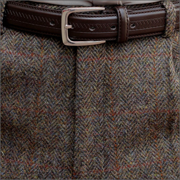 Harris Tweed Brown Herringbone Trouser | cwmenswear