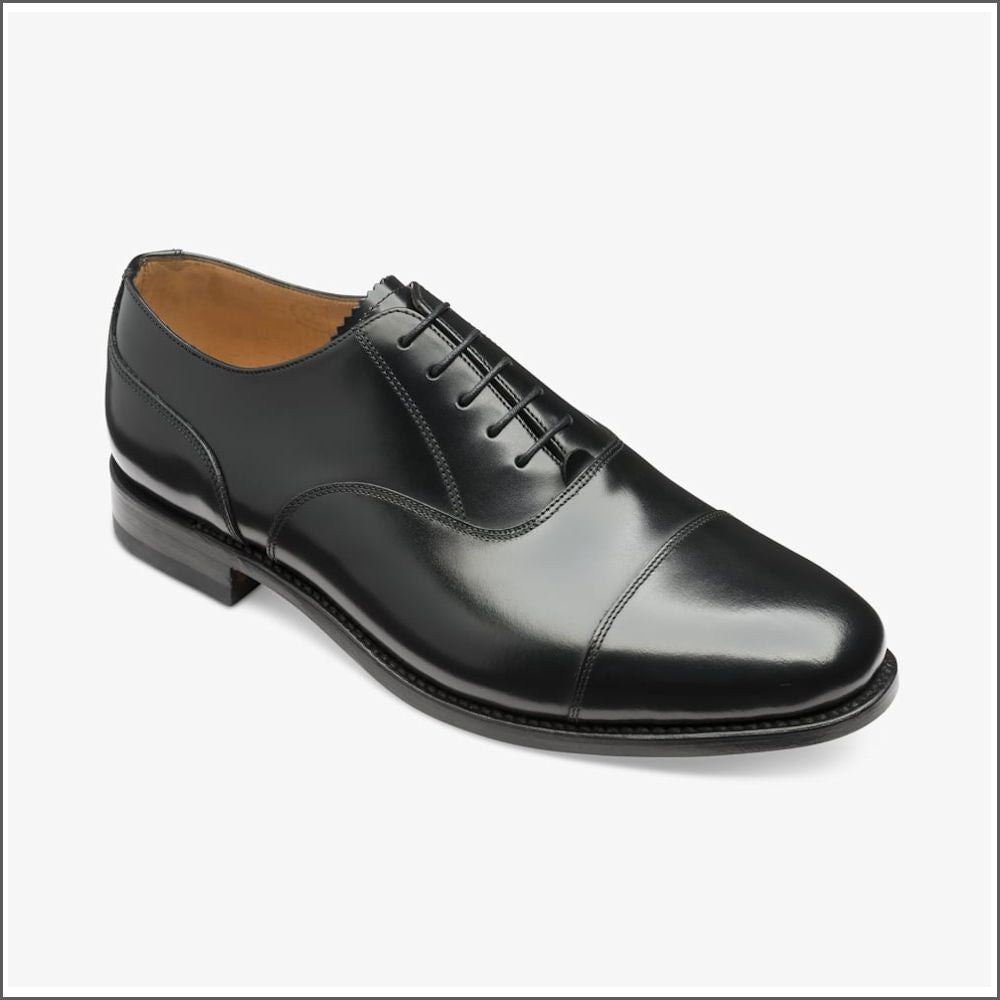 Loake 200 Black Capped Oxford Shoe 