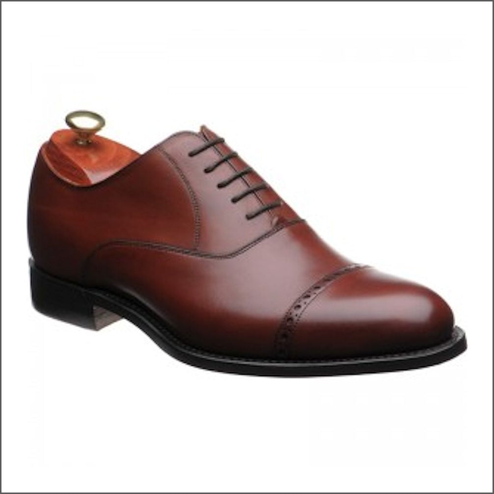 Barker Burford rosewood Calf Oxford Toe Cap Size 7.5 Only//