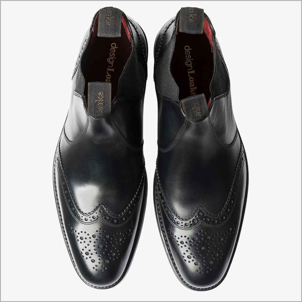 Loake Hoskins Black Leather Chelsea 