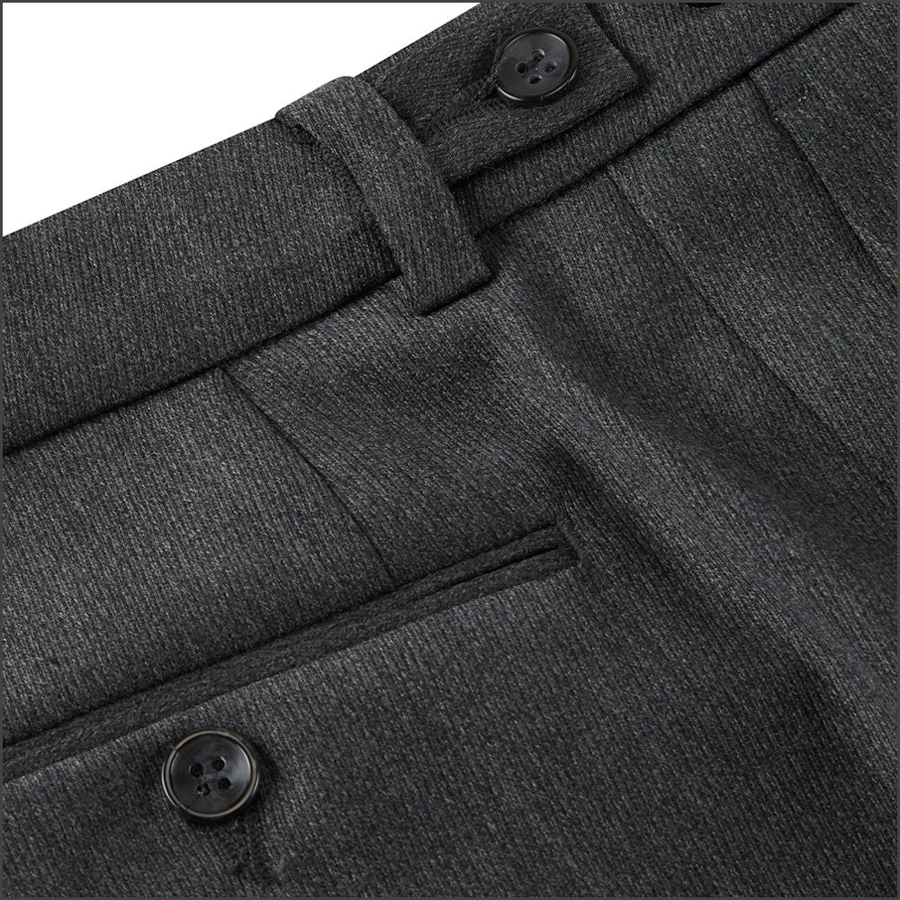 Prestige Grey Wool Blend Cavalry Twill Trouser. | cwmenswear
