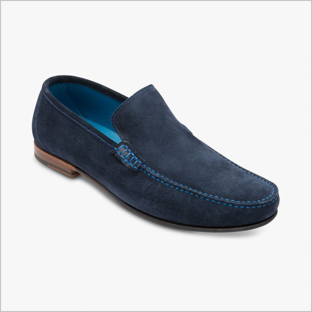 Loake Nicholson Navy Suede Moccasin Shoe*