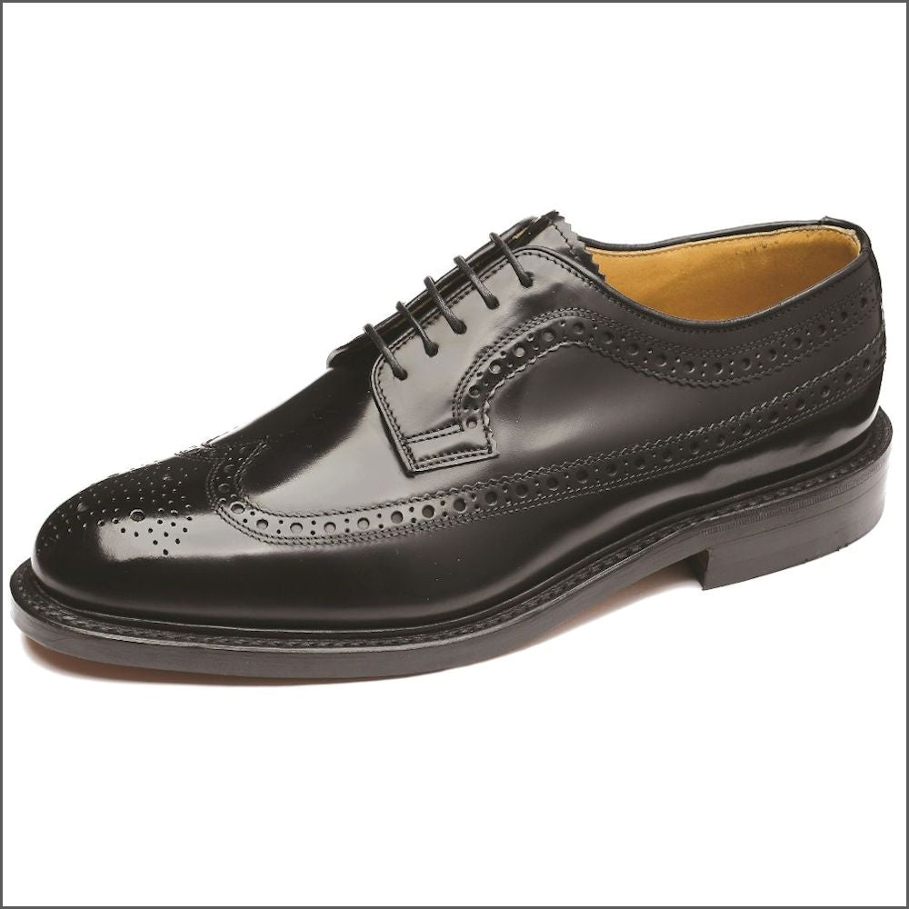Loake Royal Black Leather Shoe 