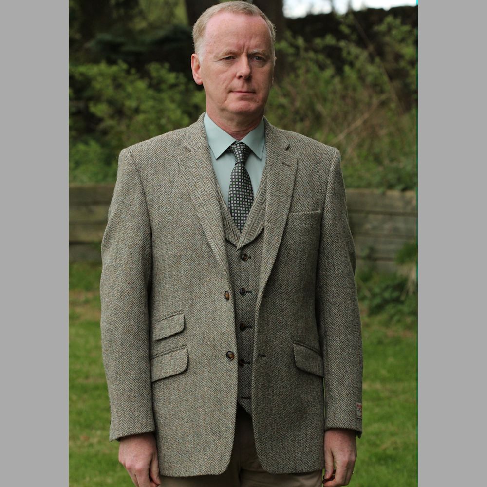 mens tweed herringbone jacket