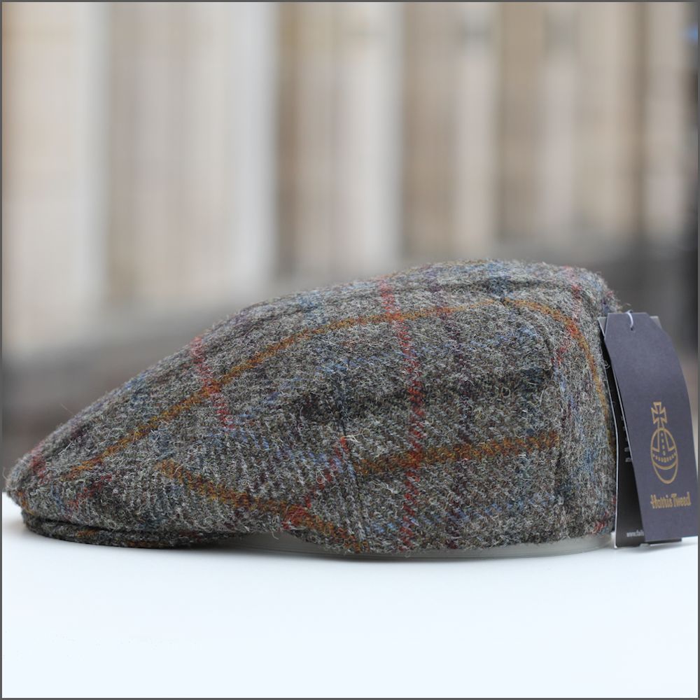 Harris Tweed Stornoway Brown Check Cap+