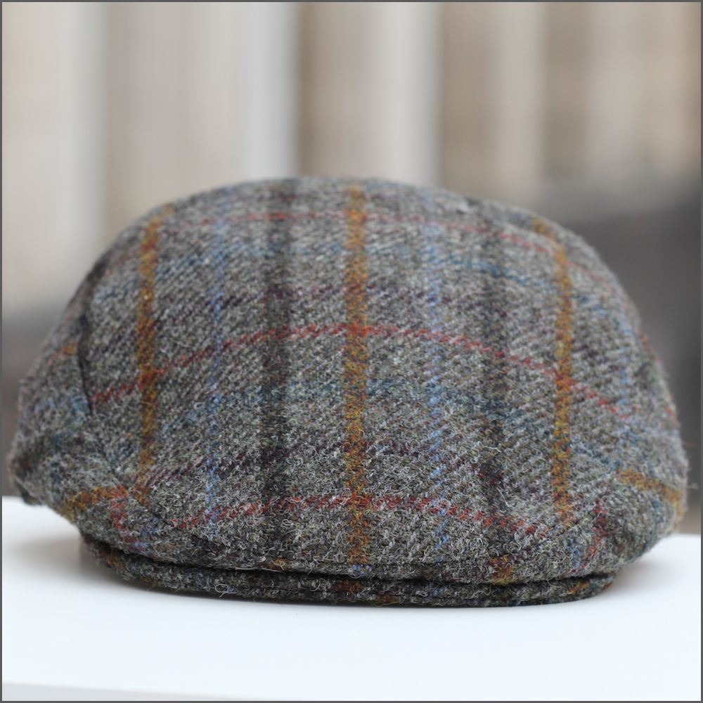 Harris Tweed Stornoway Brown Check Cap+