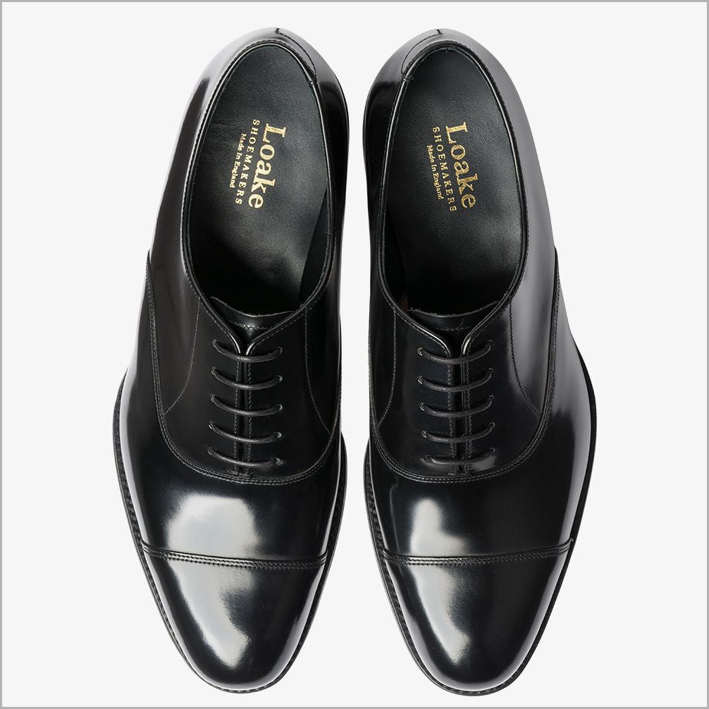 Loake Elgin Black Toe Cap Oxford* | cwmenswear