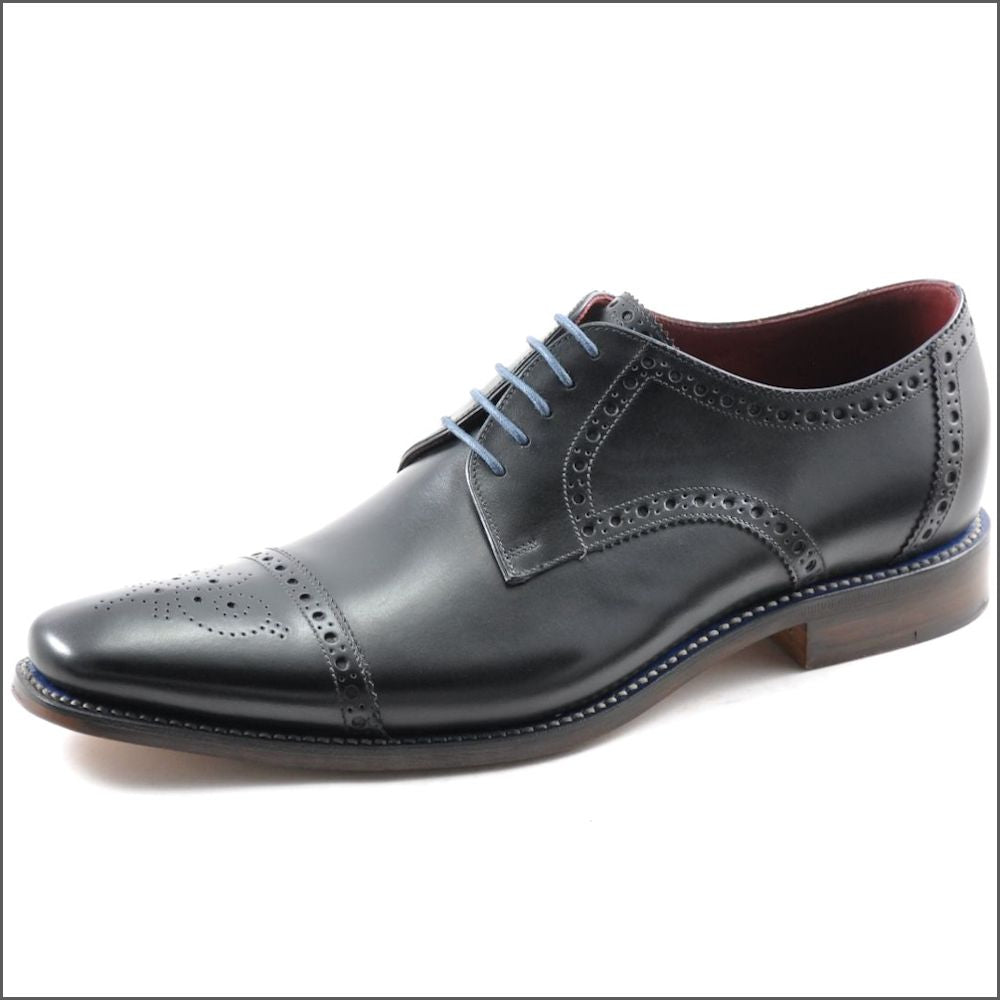 Loake Foley Black Stlyish Semi Brogue 