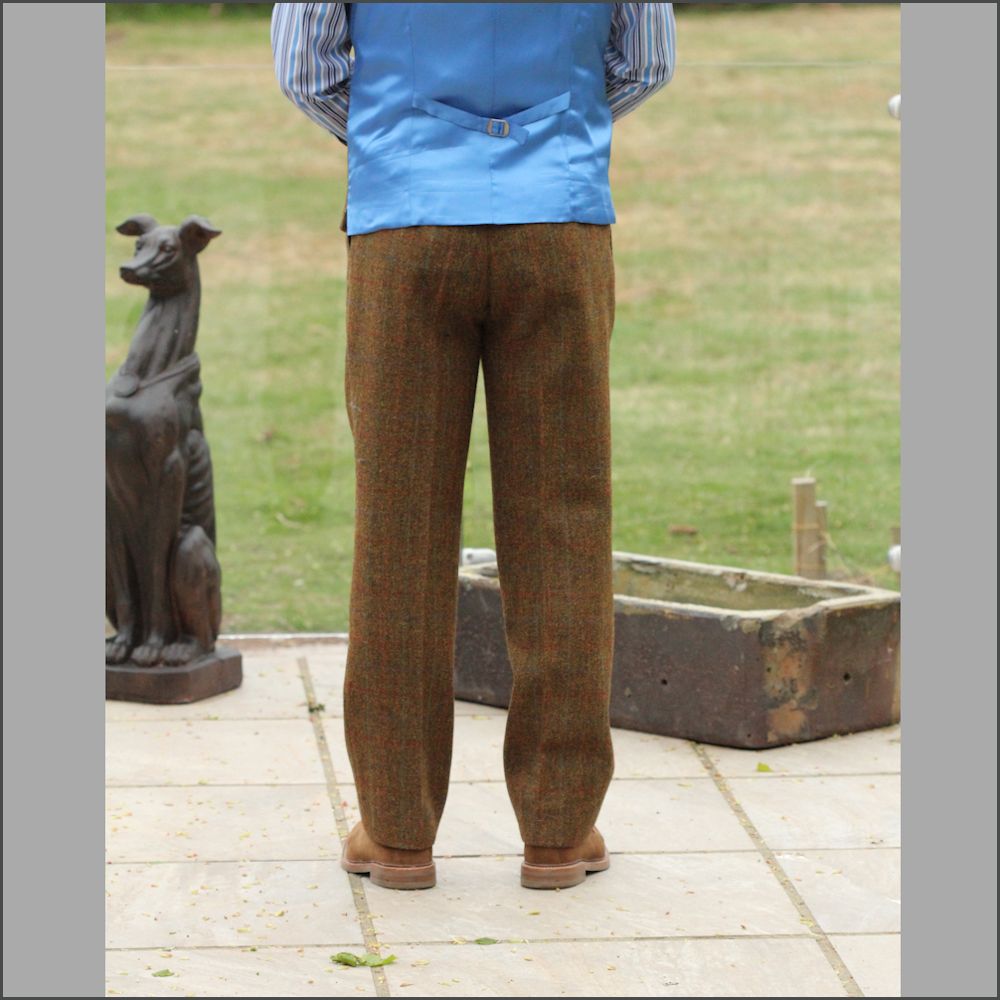 Harris Tweed Rust Check Trousers. | cwmenswear