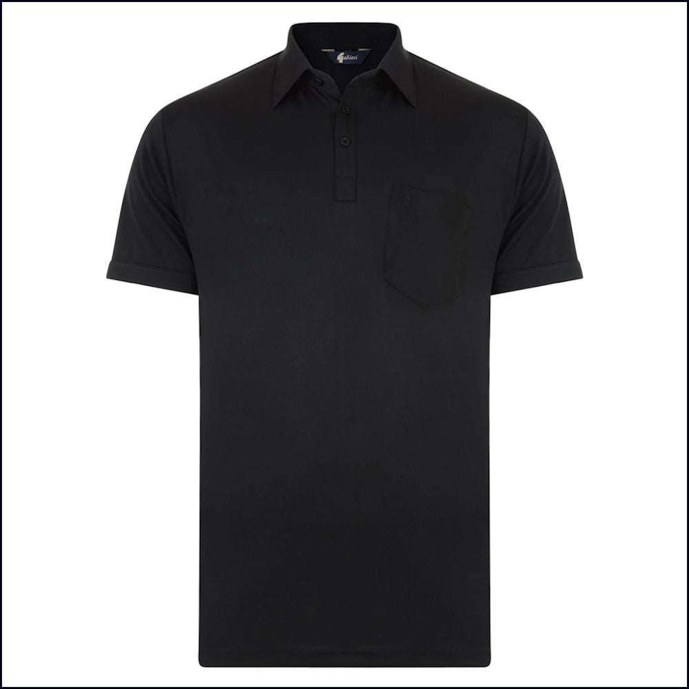Gabicci Z05 Black Jersey Shirt. | cwmenswear