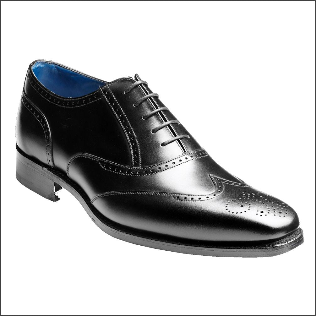 Barker Johnny Black Calf Wingtip Brogue/