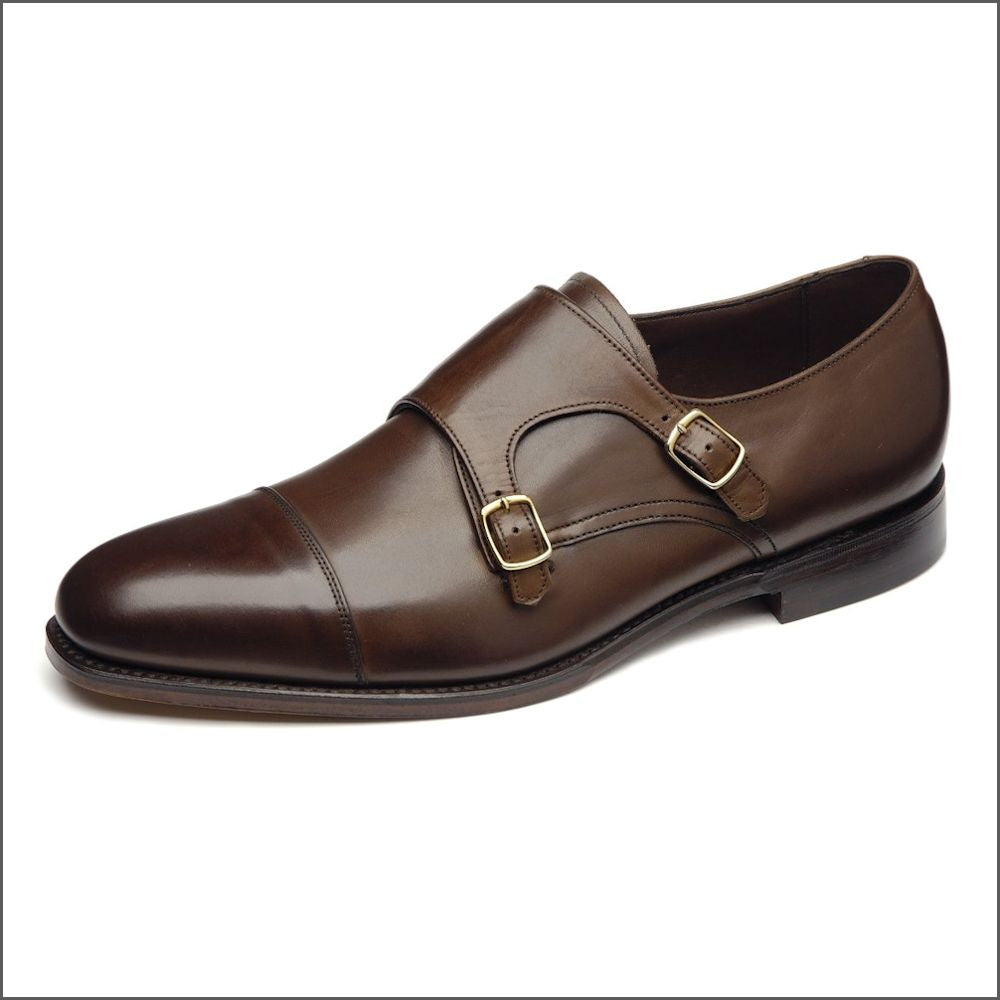 Loake Cannon Dark Brown Leather Buckle Monk Shoe* | cwmenswear