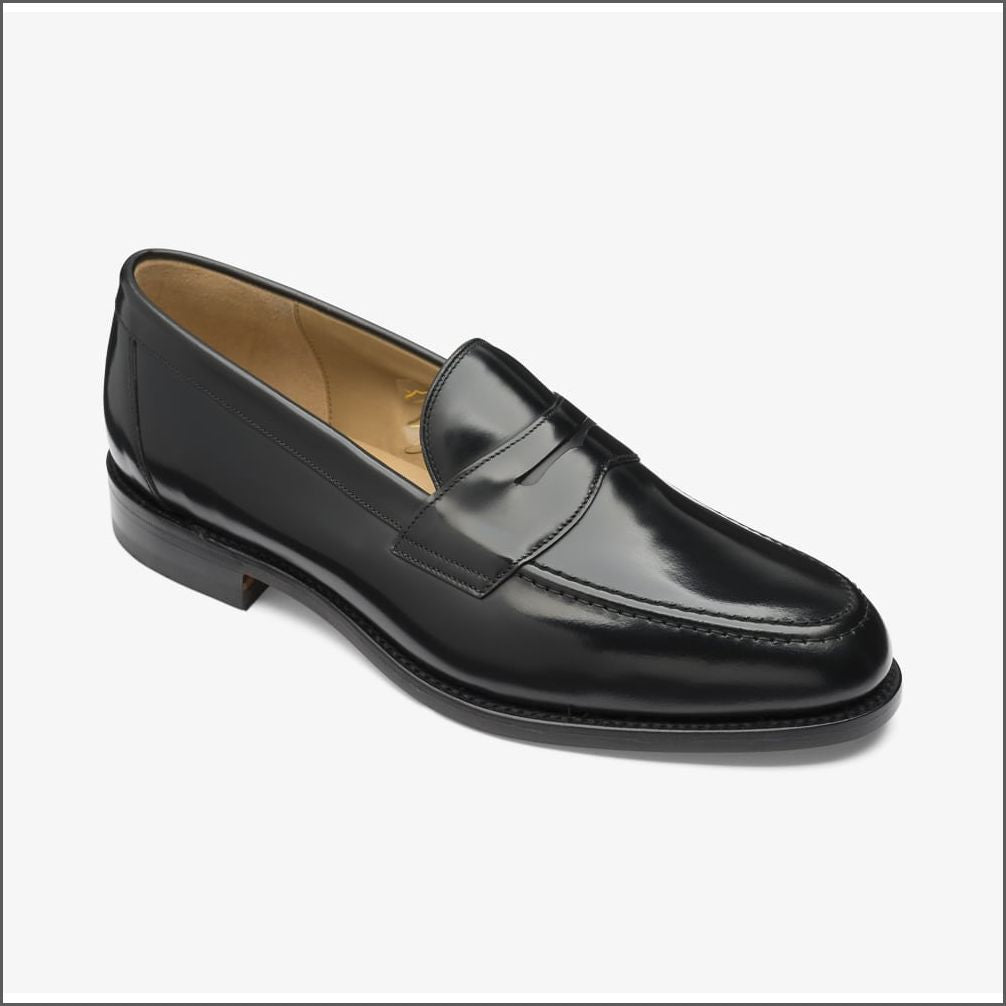 Loake Imperial Black Leather Penny 