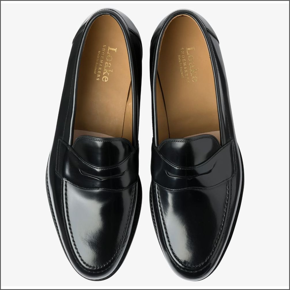 Loake Imperial Black Leather Penny Loafer* | cwmenswear