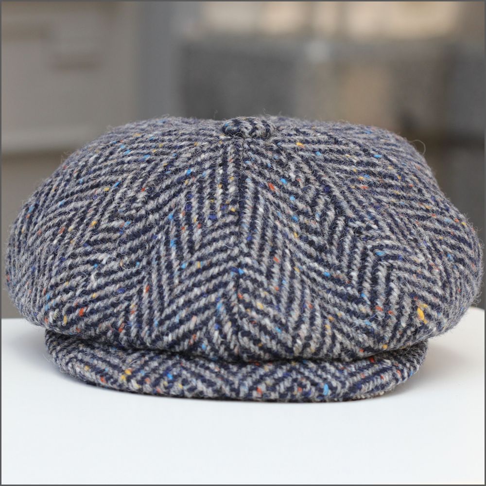 Donegal Mayo Blue Fleck 8pc Tweed Cap+