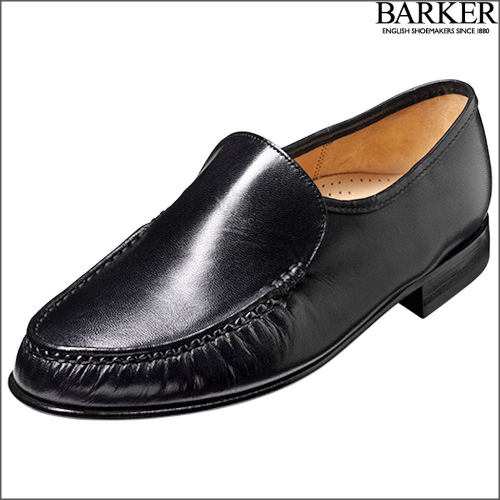 Barker Laurence Black Kid Mocassin*