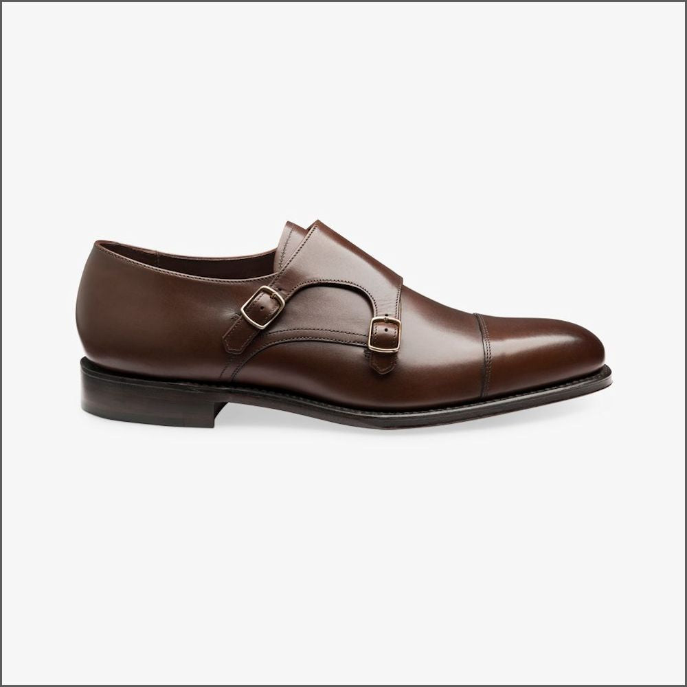 Loake Cannon Dark Brown Leather Buckle Monk Shoe*