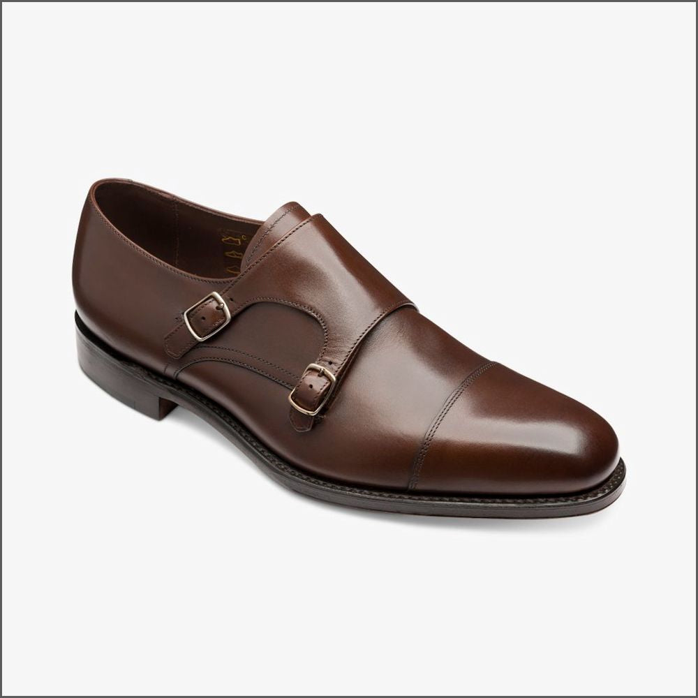 Loake Cannon Dark Brown Leather Buckle Monk Shoe*