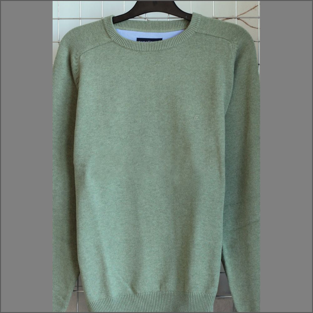 Casa Moda Sage Cotton Crew Neck^