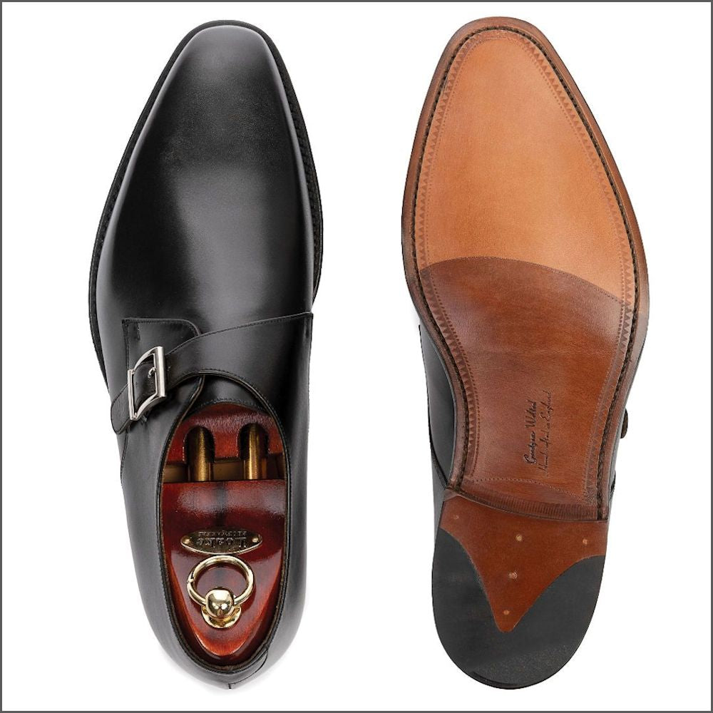 Loake Medway Black Premium Buckle Monk Shoe> | cwmenswear