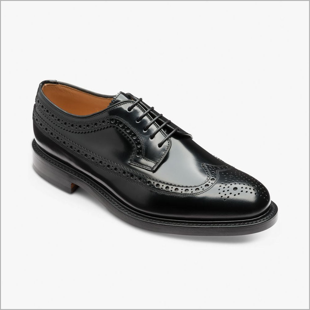 Loake Royal Black Leather Shoe 