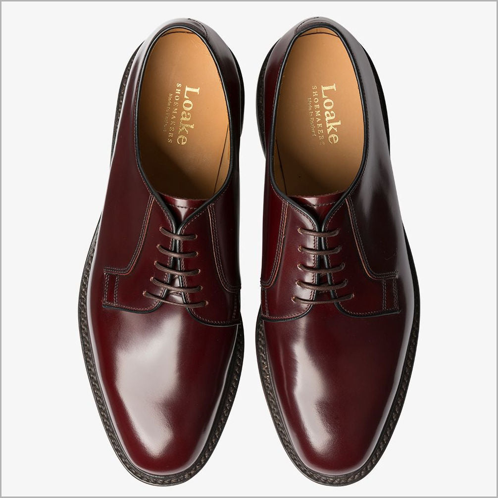 Loake 771 Burgundy Derby Shoe- | cwmenswear